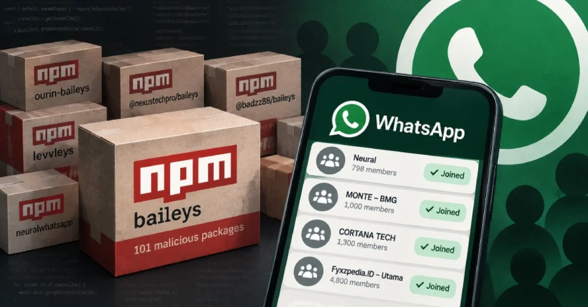 101 Paket npm Berbahaya Menjebak Developer ke Grup WhatsApp Tanpa Izin