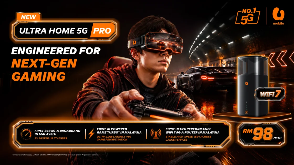 U Mobile ULTRA Home 5G Pro: Internet Rumah 2Gbps, FUP 2TB, dan Router WiFi 7 Gratis